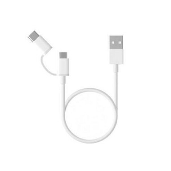 XIAOMI 2 in 1 USB Cable (Micro USB to Type C) 100cm biela (967778-XI)