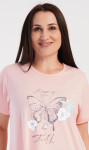 Dámske šaty s krátkym rukávom Butterfly modrá 2XL