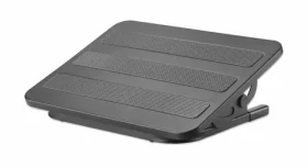 Manhattan Ergonomická opierka nôh čierna / Opierka nôh / sklon ±20° / 380 x 300 mm / nosnosť 20 kg (462198)