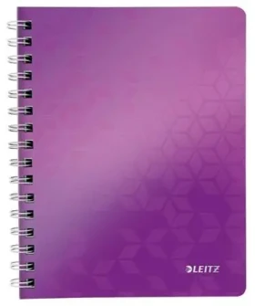 Leitz Wow A5 Blok linajkový drôtená väzba s PP doskami purpurová / dopredaj (46390062)