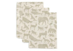 Jollein Žinky 3 ks Animals Olive Green / Rozmery: 20 x 15 cm (536-848-67043)