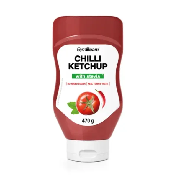 Kečup sladený stéviou - GymBeam (chilli, 470 g) (63265-4-470g-chilli)