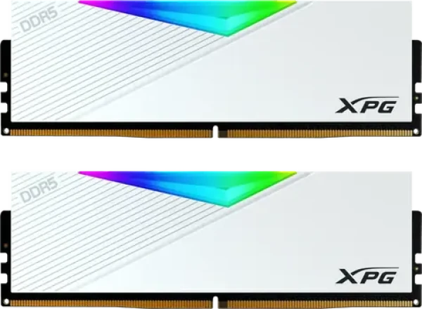 ADATA Lancer RGB 64GB (2x32GB) biela / Pamäť RAM / DDR5 / 6000MHz / CL30 / XMP 3.0 (AX5U6000C3032G-DCLARWH)