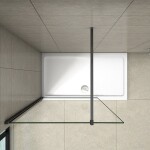 H K - PURE BLACK F1 120 Sprchová zástena WALK IN 120x200 8 mm sklo PUREBLACKF1120