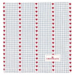 GREEN GATE Bavlnený obrúsok Bea Grey 40 x 40 cm