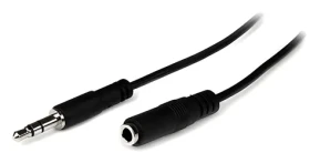 StarTech Slim 3,5mm černá / Prodlužovací audio kabel / Jack 3,5mm / 2 m (MU2MMFS)