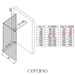 CERANO - Sprchová zástena Walk-in Onyx Corner Round Ľ/P - 8 mm - okrúhla vzpera - čierna matná, bronzové sklo - 110x80x200 CER-688564
