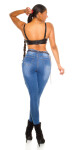 Sexy Skinny Jeans Extreme Used Look denimblue 40