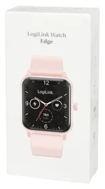 LogiLink Edge ružová / Chytré hodinky / 1,83 "LCD / Dotykový displej / Bluetooth 5.2 (SW0001P)