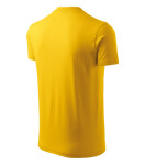 Tričko s výstrihom do V unisex žlté XL