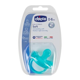 Cumlík celosilikónový Physio Soft modrá 0-6m