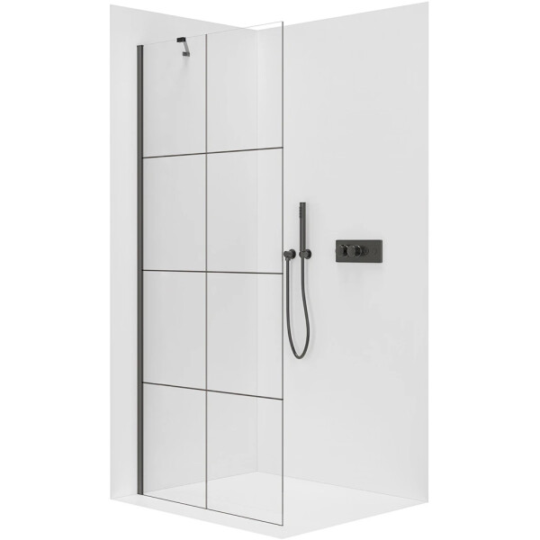 CERANO - Sprchová zástena Walk-in Onyx YL/P - 8 mm - čierna matná, industriálne sklo - 120x200 CER-8050BD1388