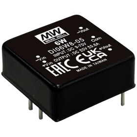 MEAN WELL DI06W8-15 DC / DC menič napätia, DPS 48 V/AC -15 V 0.2 A 6 W Počet výstupov: 2 x; DI06W8-15