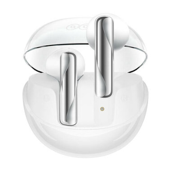 QCY T32 AilyBuds Clear biela / Bezdrôtové slúchadlá / TWS / ANC / mikrofón / Bluetooth 5.3 / IPX5 / s dobíjacím boxom (T32 white)