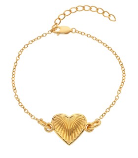 Hot Diamonds Pozlátený srdiečkový náramok s pravým diamantom Jac Jossa Hope DL694