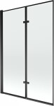 MEXEN - Castor vaňová zástena 2-krídlo 120 x 150, čierna vzor, čierna 892-120-002-70-70
