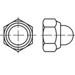 TOOLCRAFT TO-6864747 klobúková matica uzavretá M10 DIN 986 ocel pozinkované 500 ks; TO-6864747