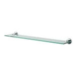 Spirella ATLANTIC nástenná polička 40 cm chrómovaná oceľ / sklo (7610583064189)