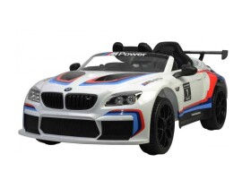Mamido Detské elektrické autíčko BMW M6 GT3 2 x 45W biele