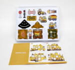 Mamido Mamido Magnetická stavebnica dopravné mesto 47 dielov, žeriav, bager, nakladač MT1476