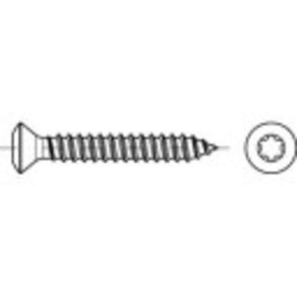 TOOLCRAFT 1068299 skrutky do plechu so zápustnou šošovkovou hlavou 2.9 mm 22 mm krížová dražka Philips DIN 7983 nerezová ocel A2 1000 ks; 1068299
