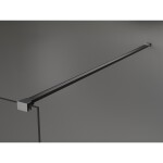 MEXEN/S - Kyoto+ Sprchová zástena s poličkou WALK-IN 75 x 200, transparent, grafit metal 800-075-121-95-00