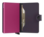 Kožená mini peňaženka Secrid Miniwallet Matte Dark Purple-Fuchsia