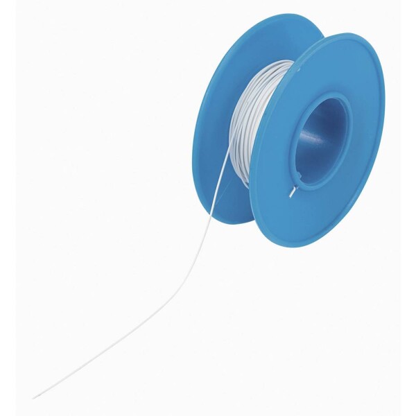 TRU COMPONENTS 1566847 navíjací drôt, Wire Wrap, 1 x 0.13 mm², biela, 15 m; 1566847