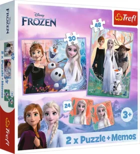 Trefl - Puzzle - Sada 3v1 Ľadové kráľovstvo 2 (2x puzzle + Pexeso)