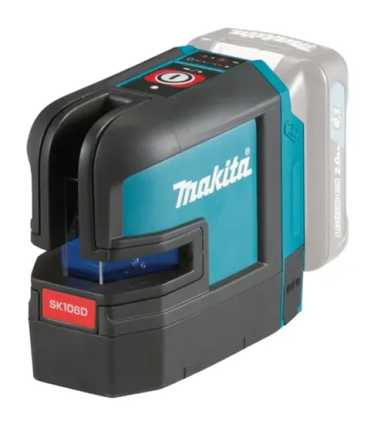 Makita SK106DZ / Krížový Laser / Class 2 / až 35 m (80 ms príjmačom) / 635 nM / presnosť do 10 m +- 3 mm (SK106DZ)