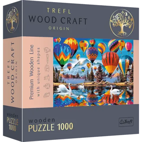 Trefl Wood Craft Origin - Puzzle - Farebné balóny