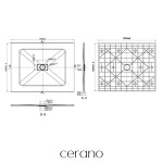 CERANO - Sprchová vanička obdélníková FlexiCut - SMC/minerální kompozit - upravitelná - bílá matná - 130x100x3 CER-666100