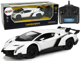 Mamido Športové auto na diaľkové ovládanie RC Lamborghini Veneno 1:24 biele