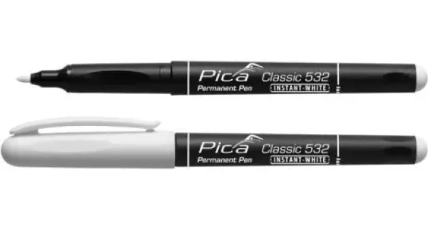 Pica-Marker INSTANT biela / Permanentný popisovač / okrúhly hrot / 1-2 mm (532/52)