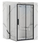 REA/S - Sprchový kút s posuvnými dverami Rapid Slide 120 a pevnou stenou 100 KPL-09861