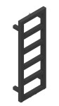 HOPA - Kúpeľňový radiátor PERTH zlatá farba - Farba radiátora - Zlatá, Rozmer radiátora - 250 × 940 mm, výkon 236 W, Typ pripojenia - Stredové 50 mm RADPER251084SP