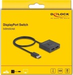 Delock DisplayPort Switch 2 > 1 bidirectional 8K (black, 50cm)