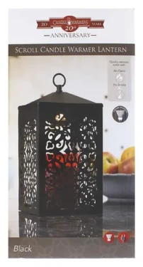 CANDLE WARMERS Nahrievací lampáš Scroll čierna (8592001268555)