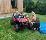 Mamido Detské elektrické auto Buggy SuperStar 4x4 červené
