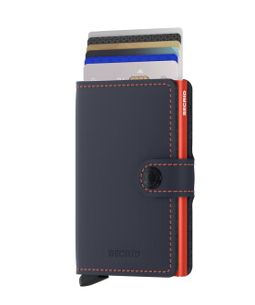 Pánska mini peňaženka Secrid Miniwallet Matte Nightblue & Orange