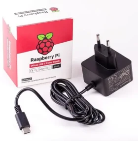 Raspberry Pi napájací zdroj USB-C 5,1 V/3A čierna / Napájací zdroj / USB-C / 15,3 W / 90-264 V (KSA-15E-051300HE Black)