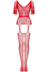 Bodystocking Courtney red - BEAUTY NIGHT FASHION Červená S/L