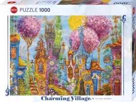 HEYE Puzzle Charming Village: Ružové stromy
