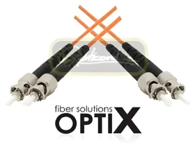 OPTIX ST-ST / Optický patch cord / Multi mode 50/125 OM2 / Duplex / Oranžová / 3 m (8595589811021)
