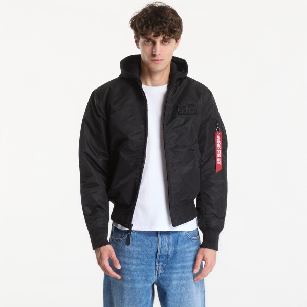 Bunda Alpha Industries MA-1 Zip Hood Backprint Black/ Reflective XL