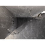 MEXEN/S - Lunar sprchovací kút päťboký krídlový ľavá 100 x 100, transparent, nikel kartáčovaný 831-100L-100P-97-00-L