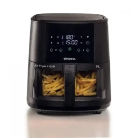Ariete 4630S Airfryer čierna / Teplovzdušná fritéza / 1500 W / 9 l / priehľadový kôš / 8 programov / až 200 °C (4630S)