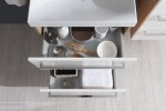 Mereo Bino, kúpeľňová skrinka s umývadlom z liateho mramoru 121 cm, biela CN663M