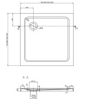 MEXEN/S - Pretória sprchovací kút 80x80, grafit, chróm + sprchová vanička vrátane sifónu 852-080-080-01-40-4070