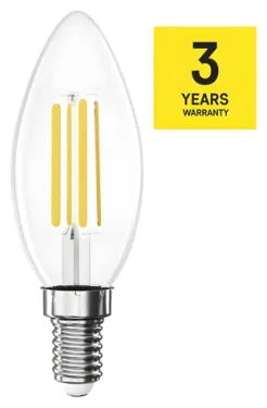 Emos LED žiarovka Filament Candle 5,9 W E14 / Žiarovka / náhrada za 60 W / neutrálna biela / 806 lm (1525731447)